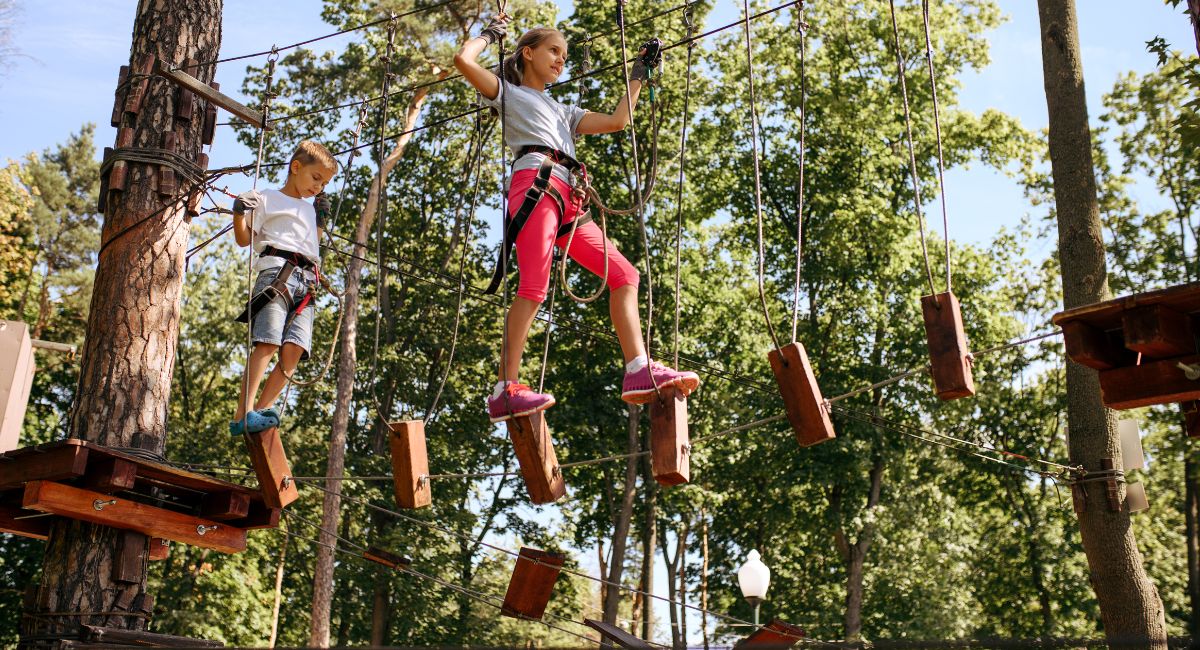 Comment préparer vos enfants pour leur première aventure accrobranche ? 3 pont de singe accrobranche