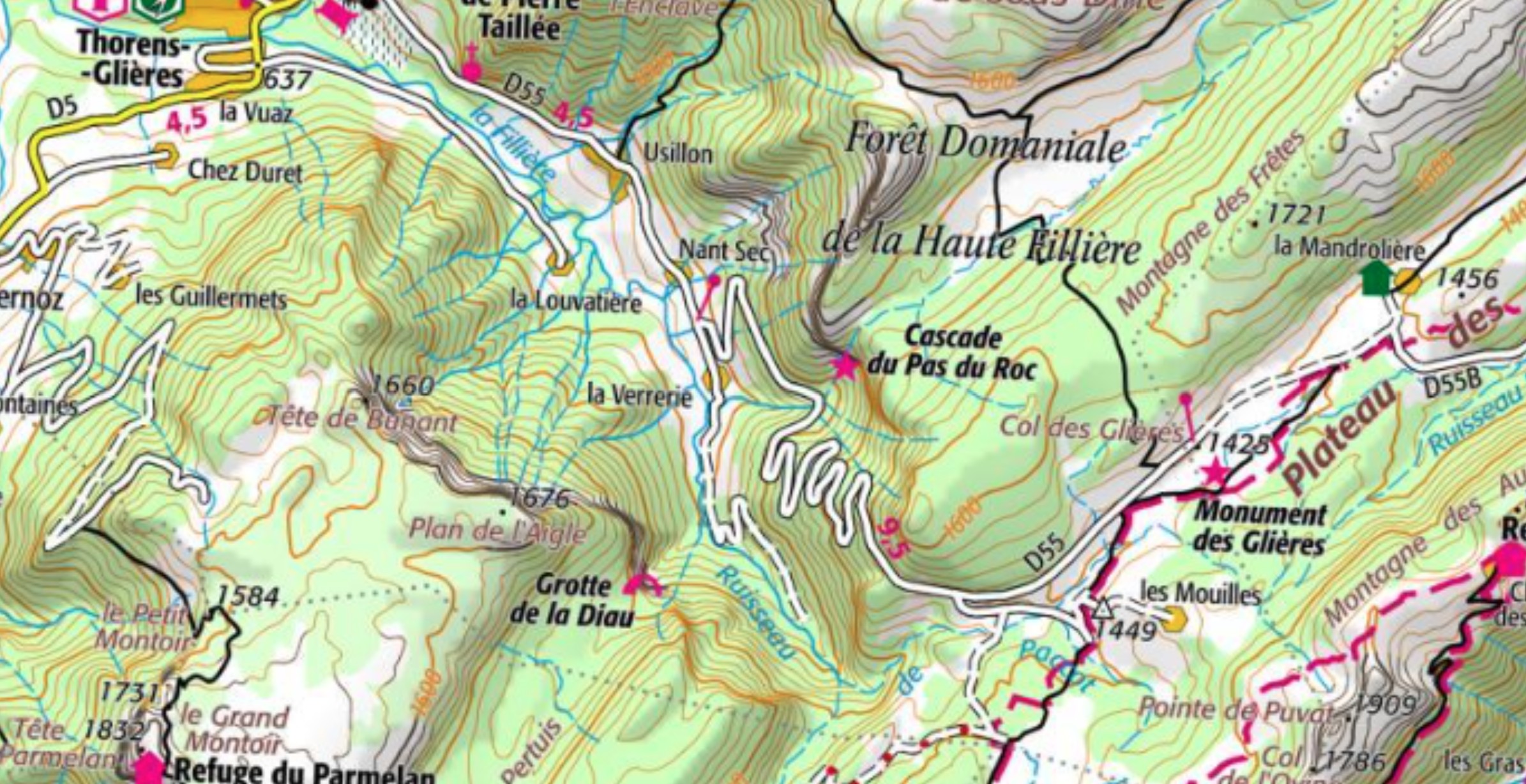 Trail des glieres 2 Accès au trail des glières