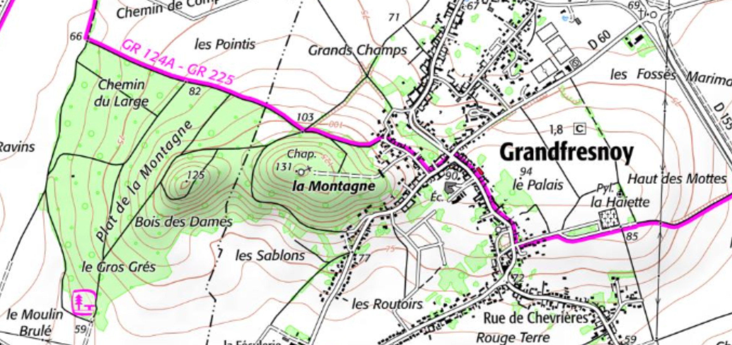 Trail des Fresnoy 1 parcours IGN trail des fresnoy