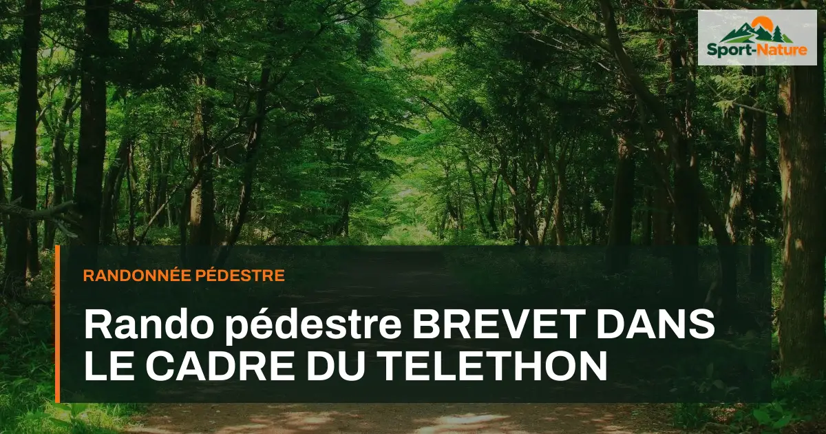 Rando pédestre BREVET DANS LE CADRE DU TELETHON