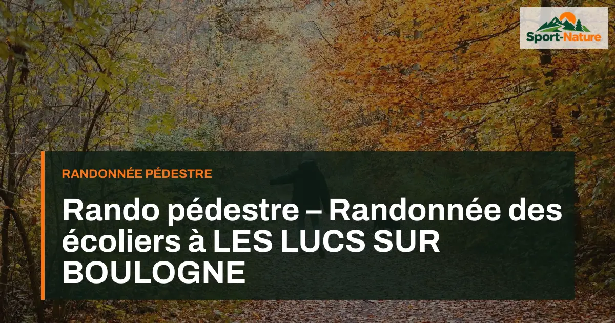 Rando pédestre – Randonnée des écoliers à LES LUCS SUR BOULOGNE